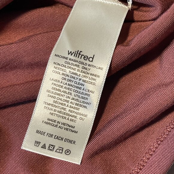 Wilfred Sweetheart Keyhole Longsleeve Top Ashy Rose Size Medium - Picture 6 of 11